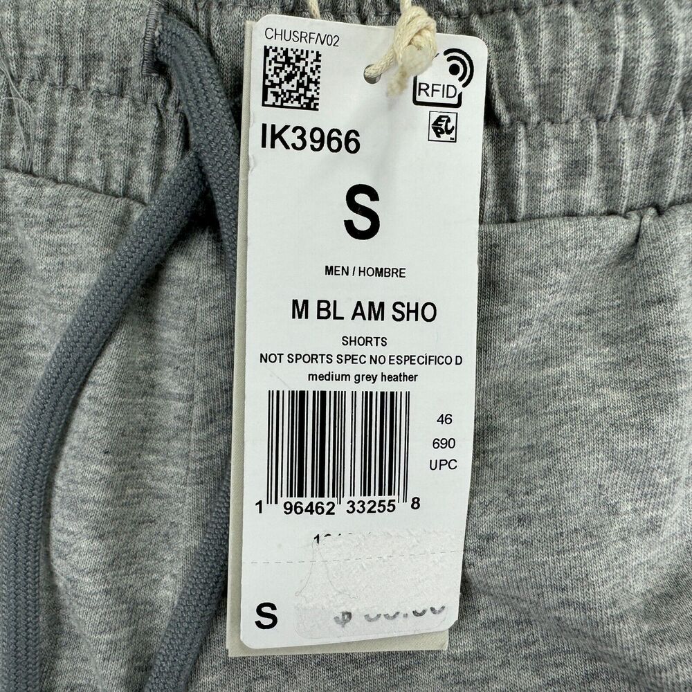 Adidas Mens Essentials Americana Drawstring Knit Jersey 7" Shorts Gray S - Picture 3 of 4
